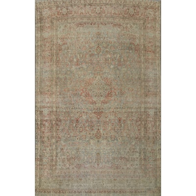 Hand Knotted Oriental 100% Wool Carpet Traditional Floral Navy Blue & Blues Kashan Area Rug - 11' 2'' X 8' 8''