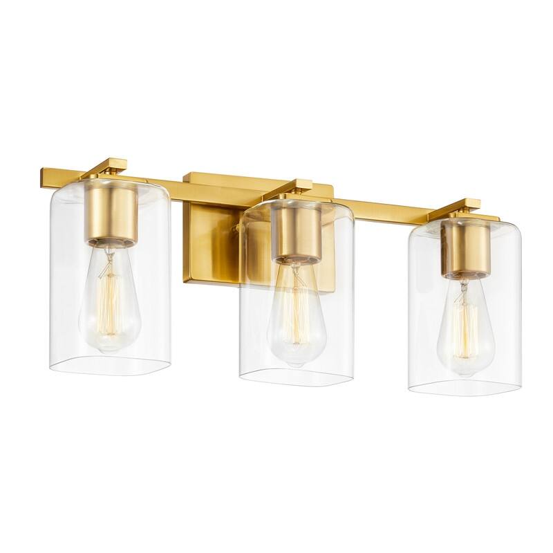KAWOTI 20.75in. 3-light Bathroom Vanity Light with Square Glass