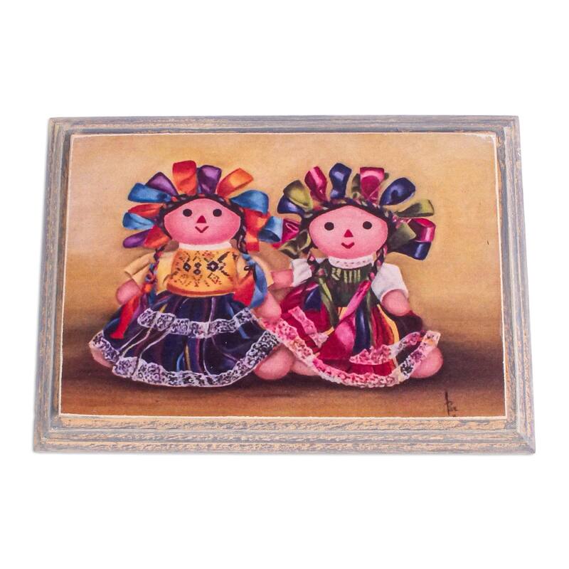 Novica Handmade Maria Doll Decoupage Jewelry Box