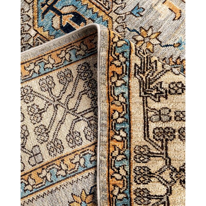 Serapi One-of-a-Kind Hand-Knotted Area Rug - Gray, 6' 1" x 9' 0" - 6' 1" x 9' 0"