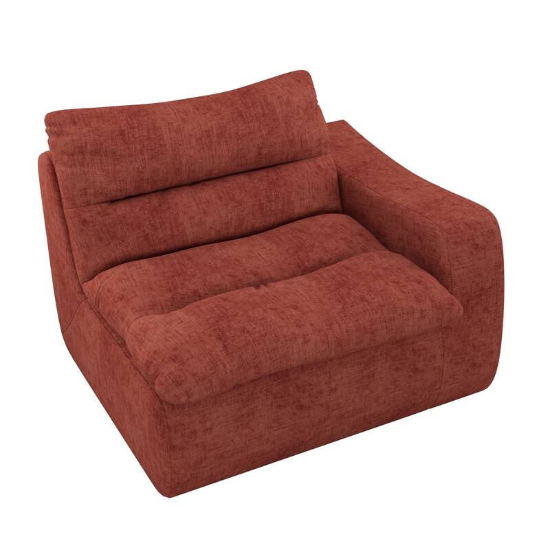 Lazy floor sofa, modern floor lounge chair with right arm, comfortable beanbag sofa, suitable for living room bedroom office