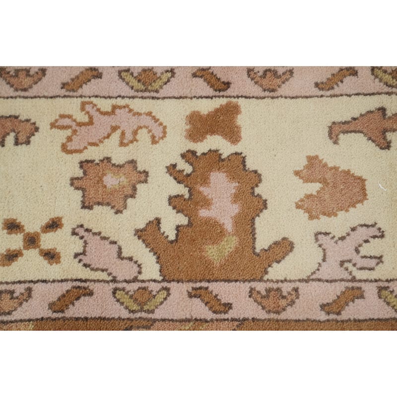 All-Over Wool Floral Oushak Indian Area Rug 9x12 - 11' 11'' X 9' 2''