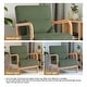 preview thumbnail 37 of 161, 25" W Mid Century Upholstered Wood Accent Chair with Pillow