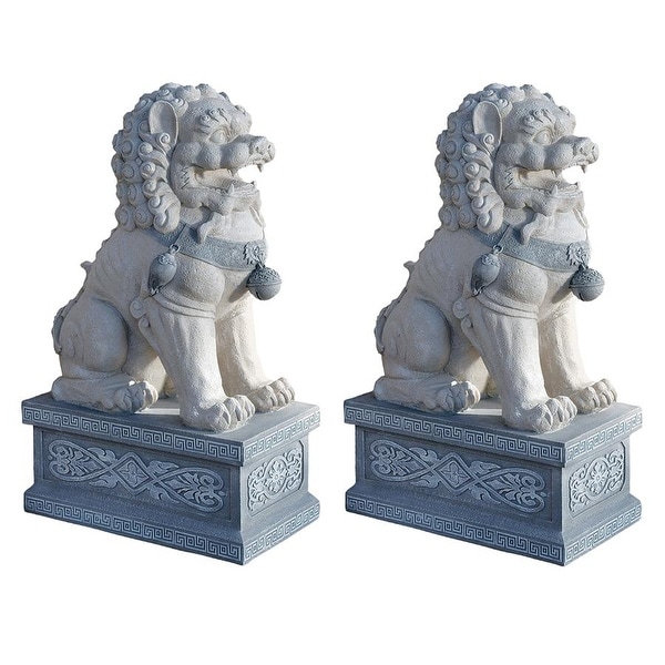Design Toscano Giant Foo Dog of the Forbidden City Sculpture: Set of Two