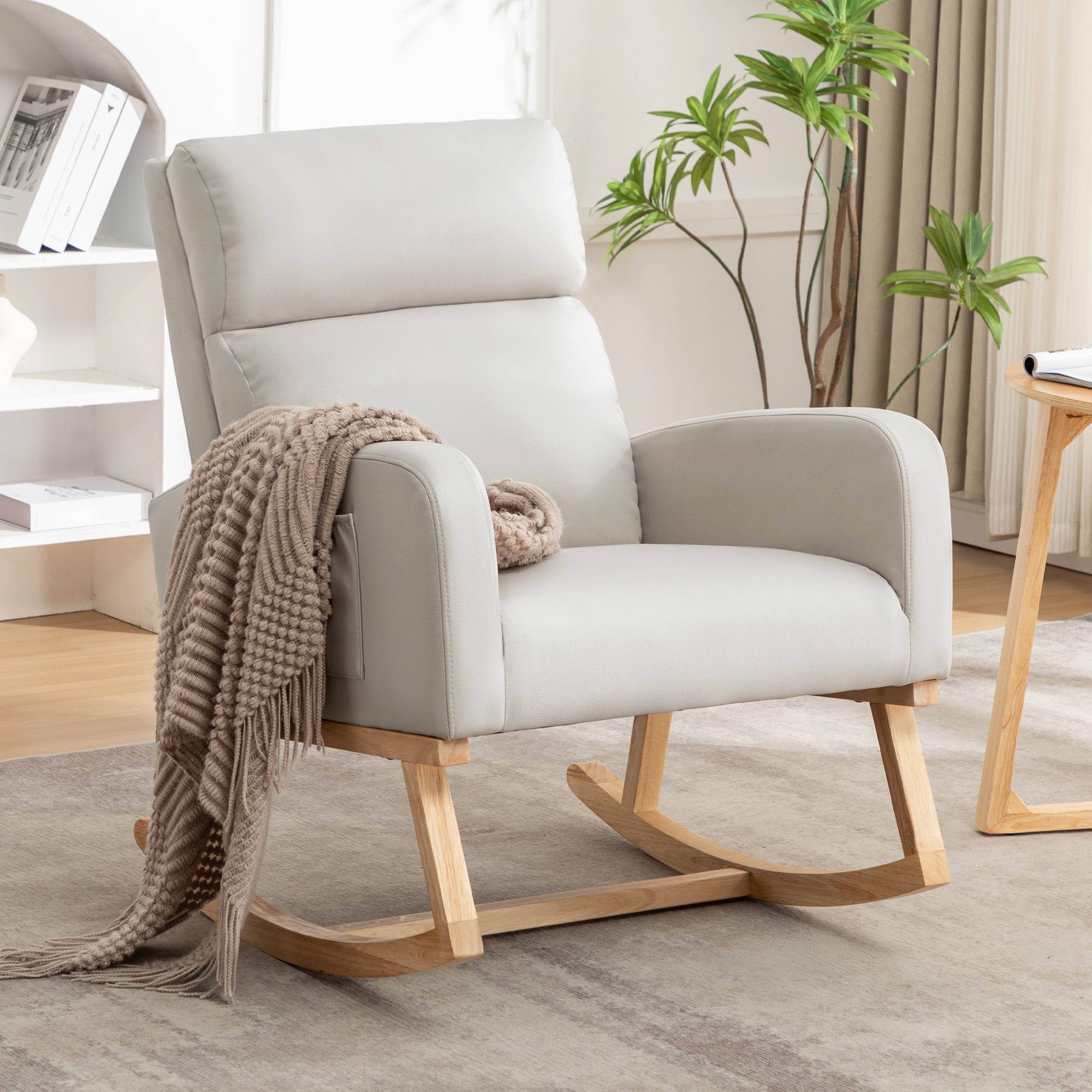 Wide wooden rocking chair deals