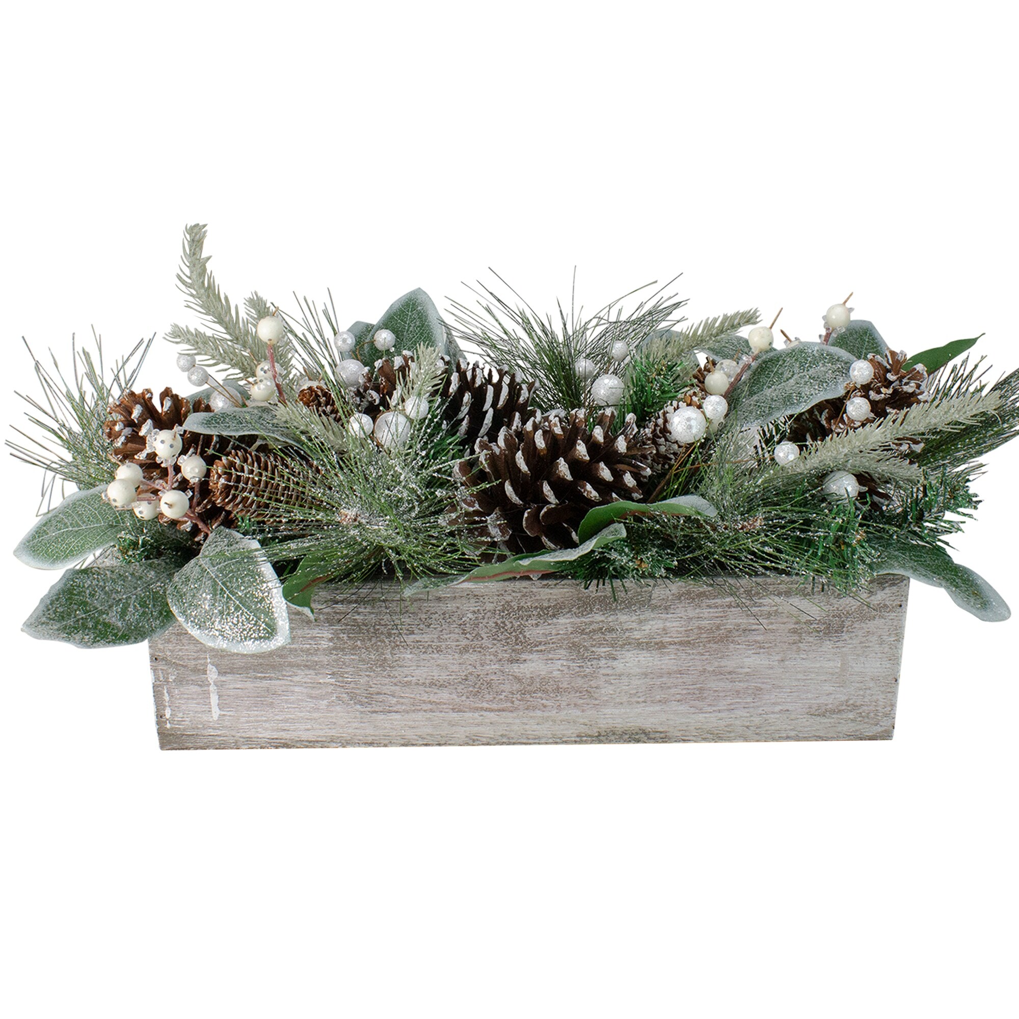 Shop 20 Pine Needle And Glitter Berries With Pine Cone