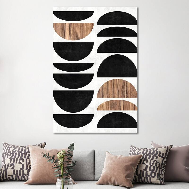 iCanvas "Mid-Century Modern Pattern No.7 - Concrete and Wood" by Zoltan Ratko Canvas Print