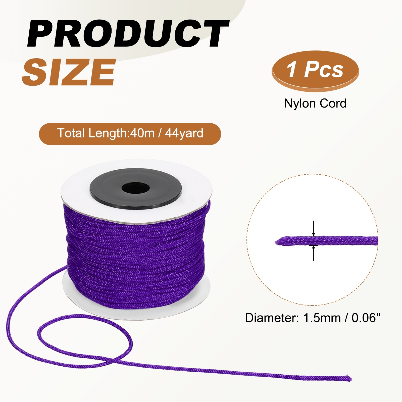 Nylon String for Bracelets, Nylon Rope Cord Braided Ornament Lanyard Thread for DIY Craft Bead Bracelet Making