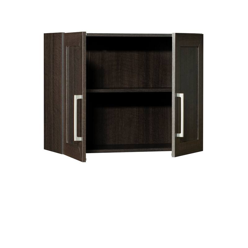 Engineered Wood Contemporary Wall Cabinet, Brown - 29.37" W × 12.21" D × 23.31" H