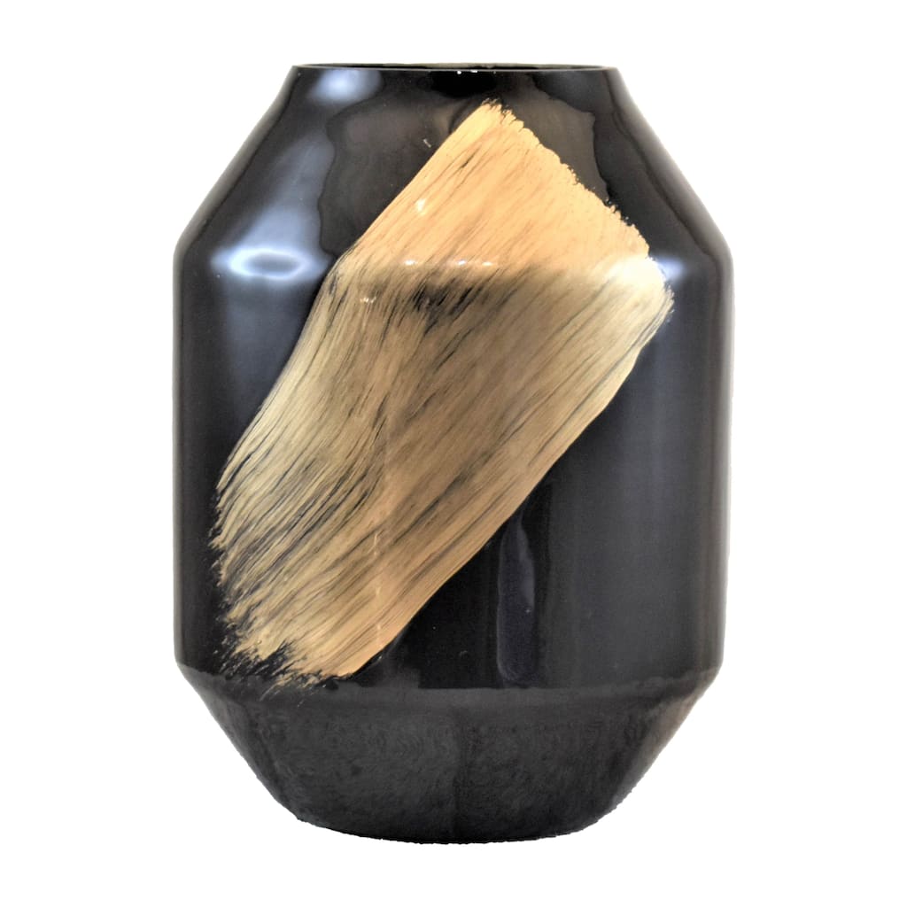 Sagebrook Home Contemporary Star Dust Swoosh Glass Vase