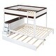 preview thumbnail 8 of 17, Full-Over-Full Bunk Bed with Twin size Trundle, Storage and Desk, Gray
