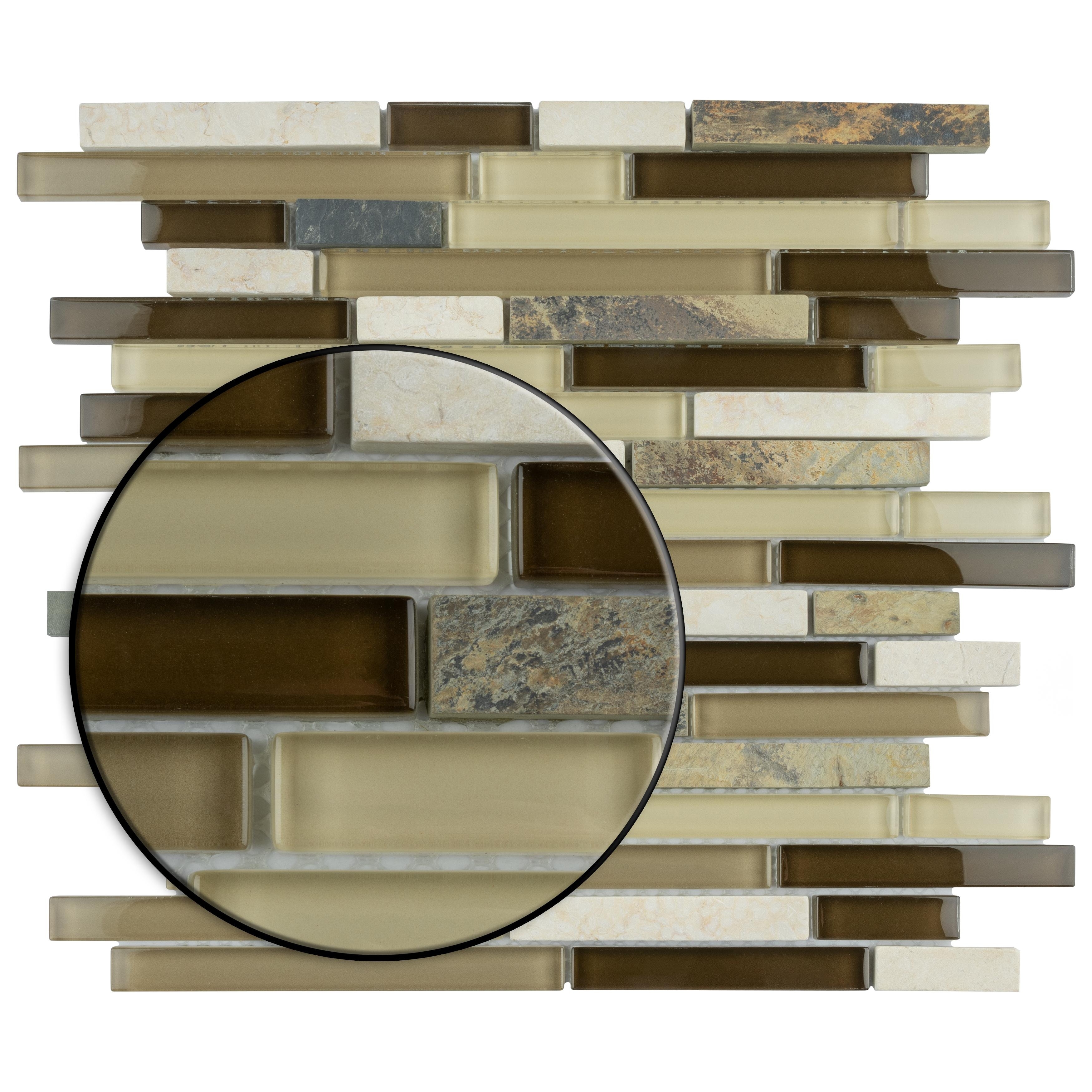 Merola Tile Tessera Piano Nassau 11.75" x 11.86" Glass and Stone Mosaic -  On Sale - Overstock - 5787977
