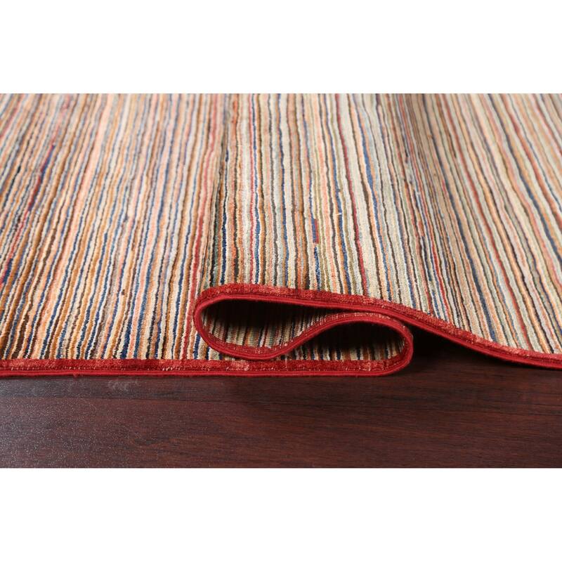 Striped Modern Gabbeh Kashkoli Oriental Area Rug Handmade Wool Carpet - 4'9" x 6'6"