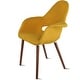 preview thumbnail 22 of 56, Set of 2 Organic Upholstered Fabric Modern Armchairs with Dark Walnut Brown Wooden Legs for Dining Room Office or Accent Chair