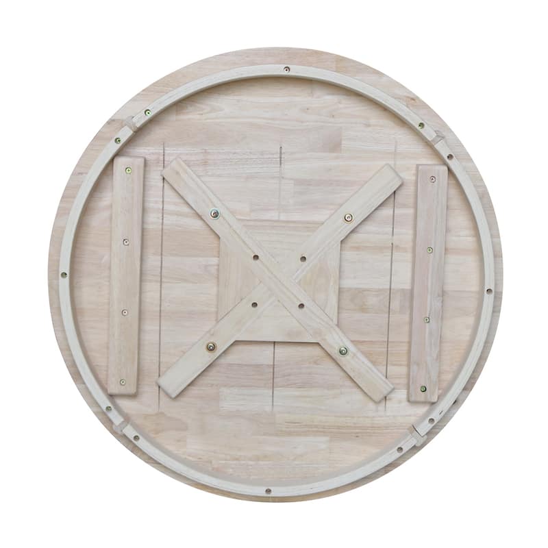 Solid Wood 30" x 30" Round Pedestal Table