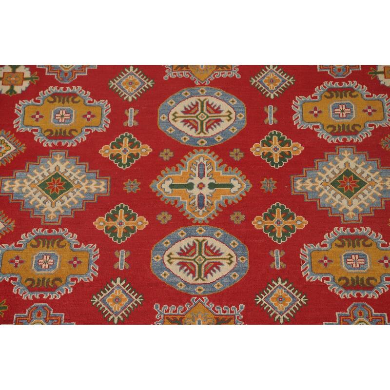 Geometric Kazak Oriental Area Rug Handmade Dining Room Wool Carpet - 8'1" x 10'3"
