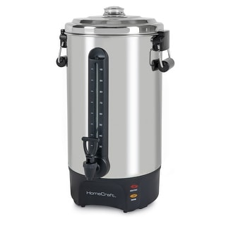 HomeCraft Quick-Brewing 1500-Watt Automatic 100-Cup Coffee Urn, Stainless Steel