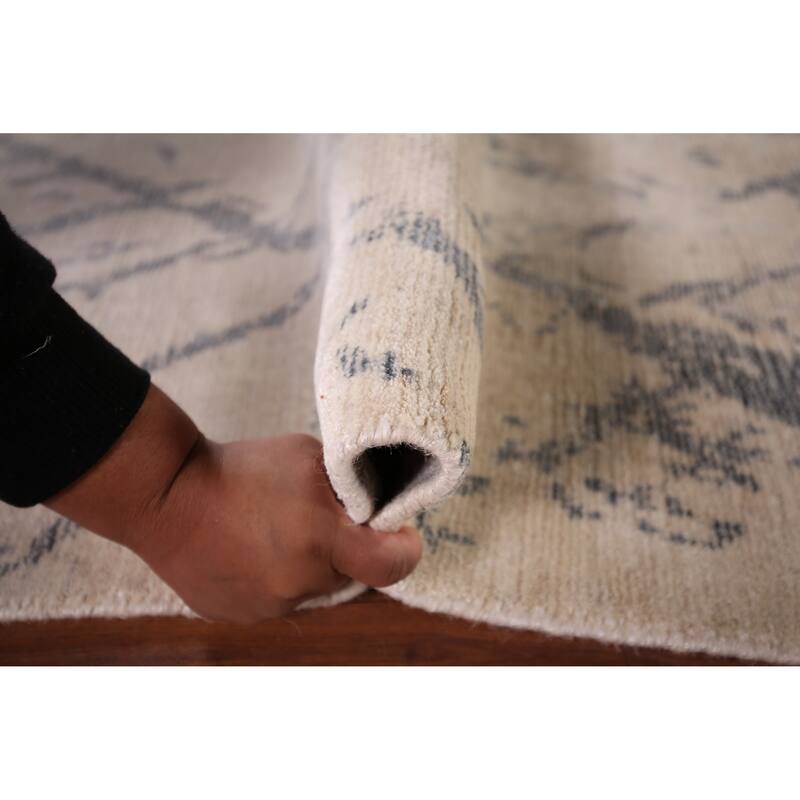 Abstract Modern Area Rug Hand-Knotted Wool Carpet - 5'3"x 7'7"
