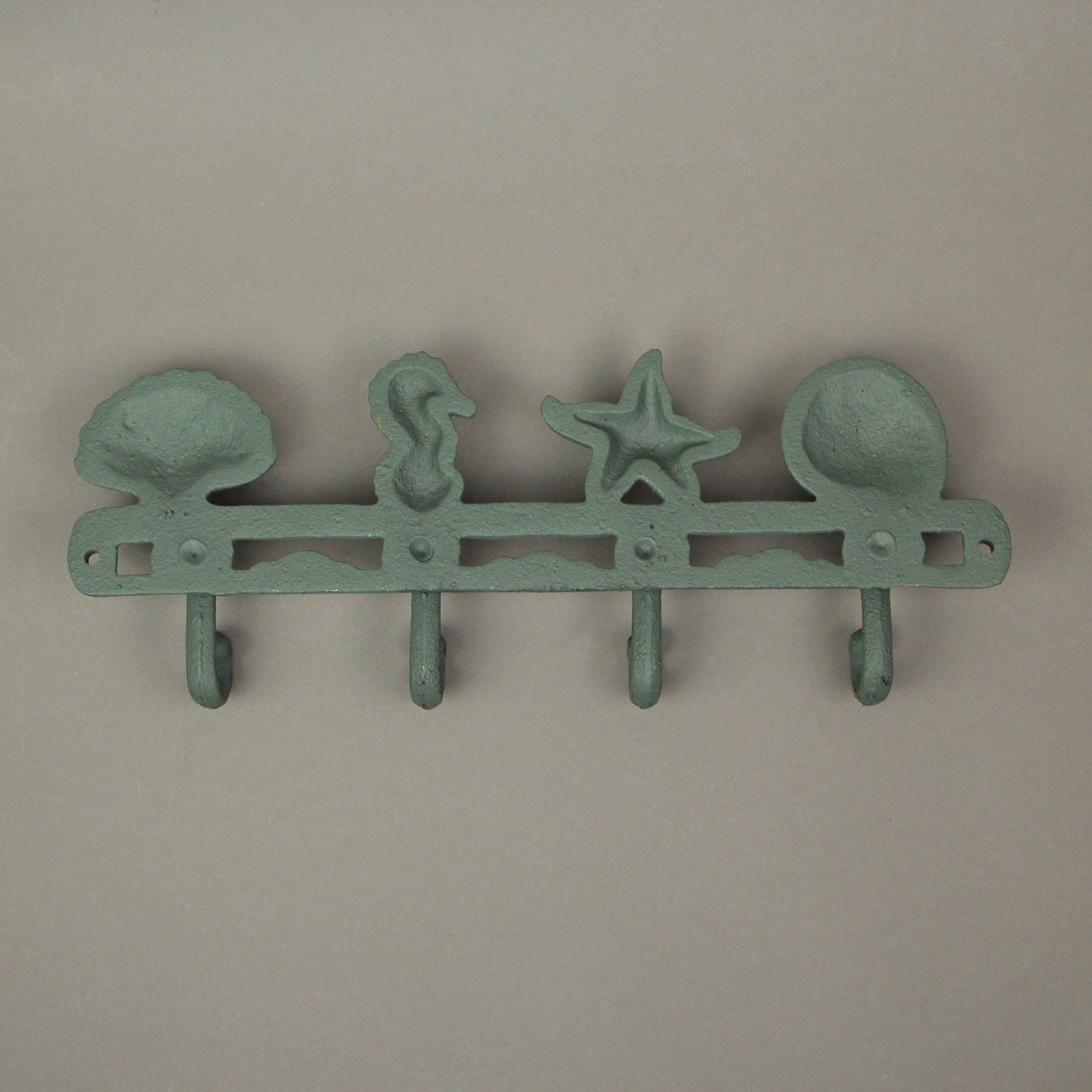 Zeckos Bronze Cast Iron Octopus Tentacle Wall Hook (Set of 3)