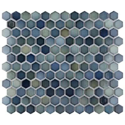Merola Tile Hudson 1" Hex Atlantis 11-7/8" x 13-1/4" Porcelain Floor and Wall Tile