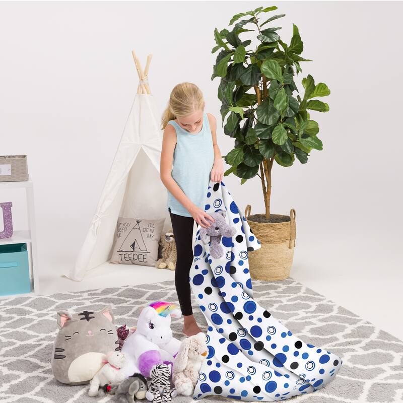 Stuffie Animal Storage Bean Bag Chair Cover, Room Organizer