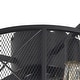 preview thumbnail 12 of 16, 19.7'' Caged Bronze Flush Mount Low Profile Ceiling Fan Chandelier