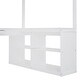 preview thumbnail 4 of 10, Elegant Full Wooden Loft Bed with U-shaped Desk, Storage Compartments and Tri-fold Mirror, Efficient Workspace, White