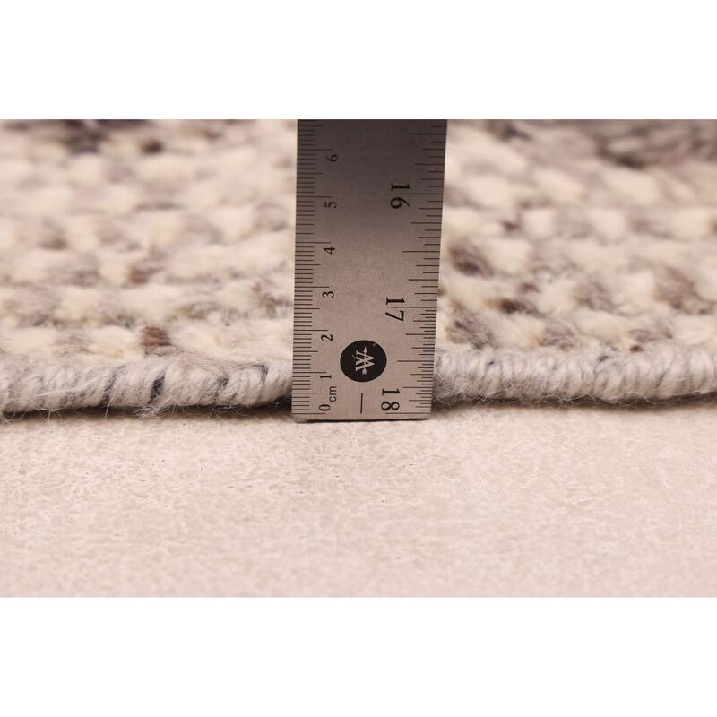 ECARPETGALLERY Hand-knotted Looma Light Grey Wool Rug - 8'0 x 10'3