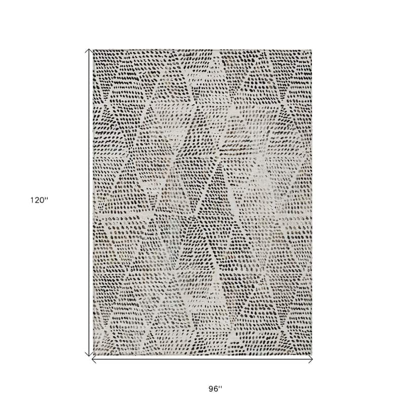 HomeRoots Geometric Transitional Rectangle Outdoor Rug