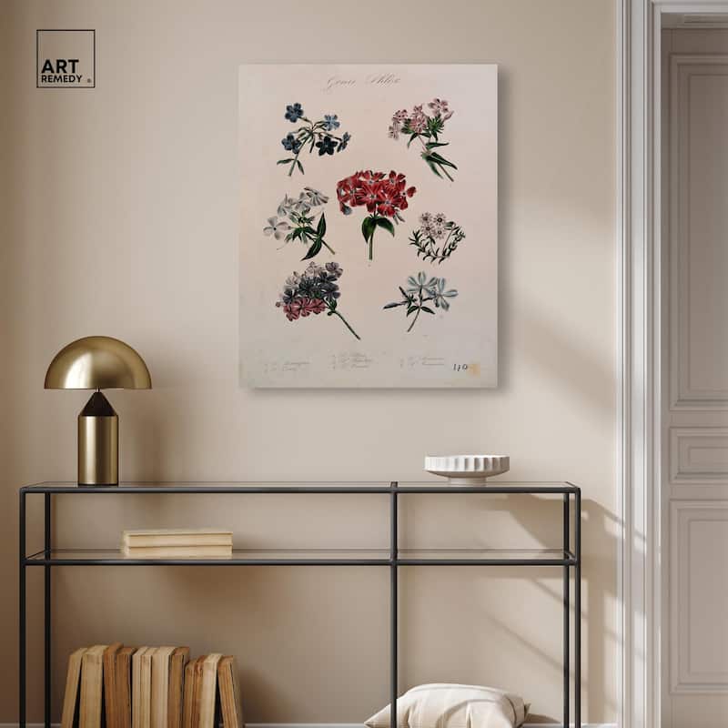 Seven Flowering Plants Canvas by Art Remedy, Gallery Wrapped