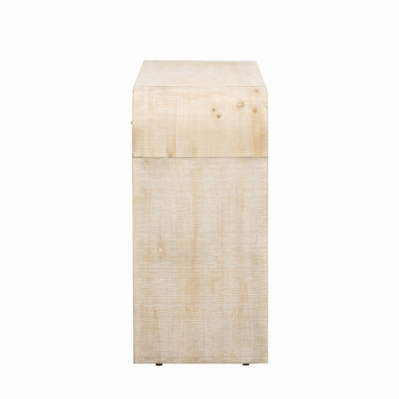Unique Retro Silhouette Console Table(Natural Wood Wash)