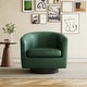 preview thumbnail 12 of 143, Modern 360°Swivel Accent Chairs Barrel Armchairs Large: 31.1"W x 29.13"D x 29.13"H - PU Leather-Green-Large