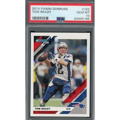 Tom Brady 2019 Panini Donruss Football Card #162 Graded PSA 10 - 8'6" x 11'6"