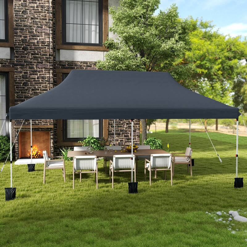 Costway 10 x 20 FT Pop-up Canopy UPF50+ Sun Protection Tent with - See Details