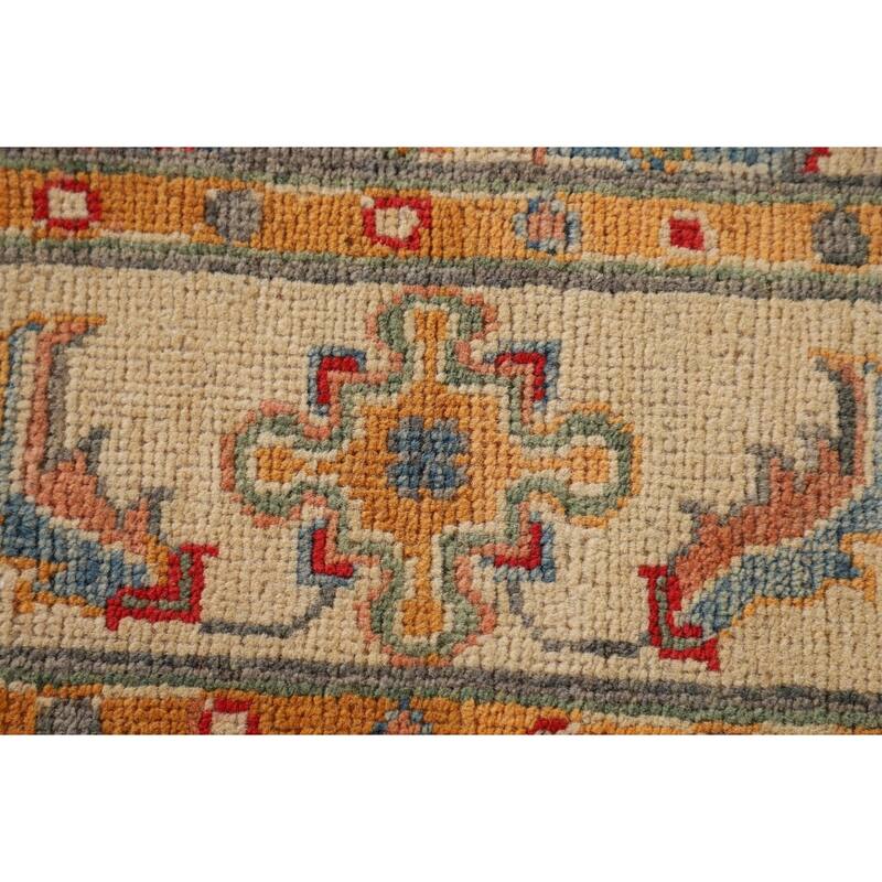 Traditional Blue Kazak Accent Rug Hand-Knotted Wool Carpet - 3'4"x 5'2"