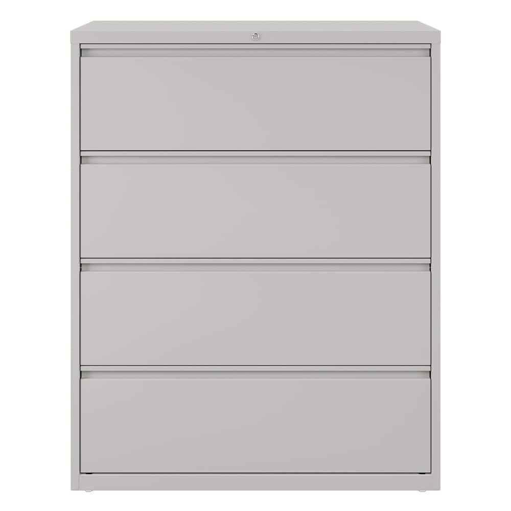 8000 Series 42" Wide 4-Drawer Lateral File Cabinet, Light Gray