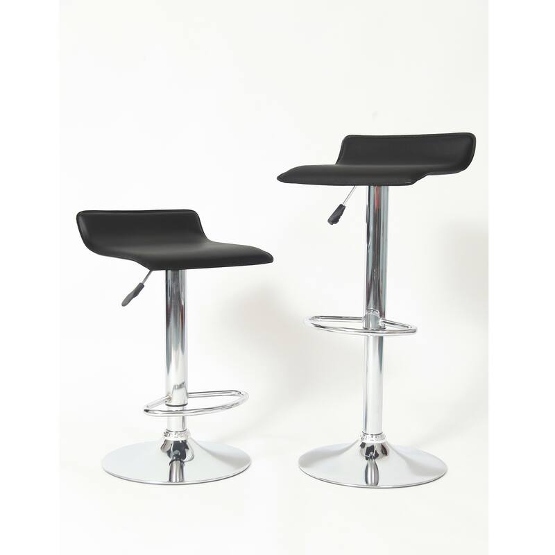 Contemporary Adjustable Swivel Stools, Set of 2