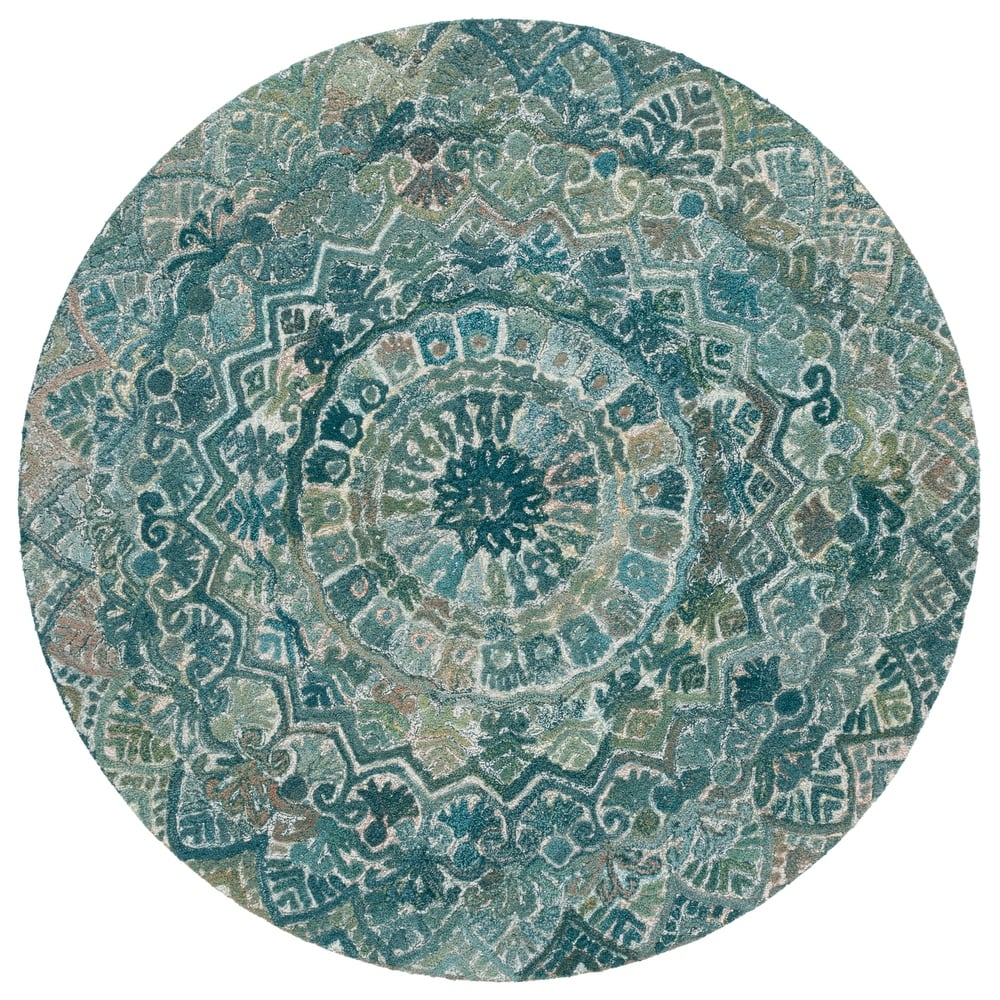 SAFAVIEH Handmade Marquee Carlijn Modern Medallion Wool Rug