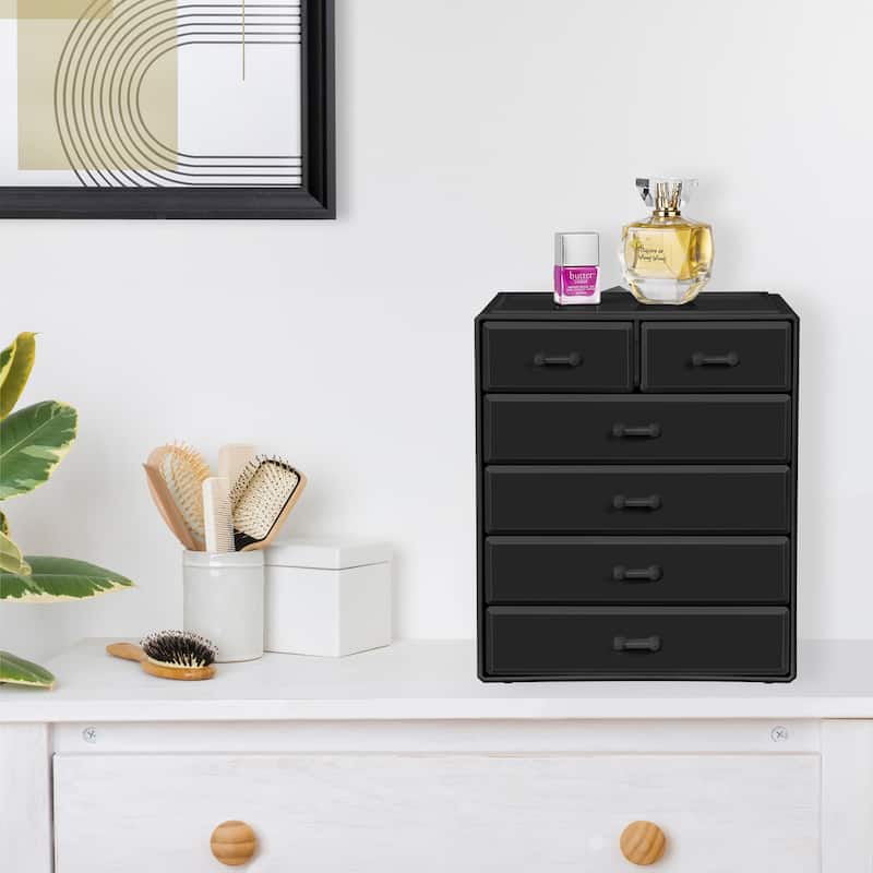 Sorbus Large Acrylic Makeup Organizer and Jewelry Storage Case - 9.50" L x 6.25" W x 11.25" H