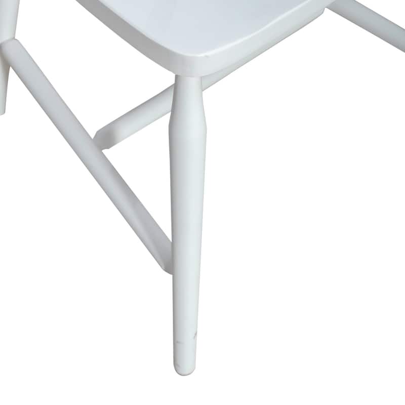 Palmetto Heights Shell White Driftwood Spindle Back Side Chair (Set of 2)