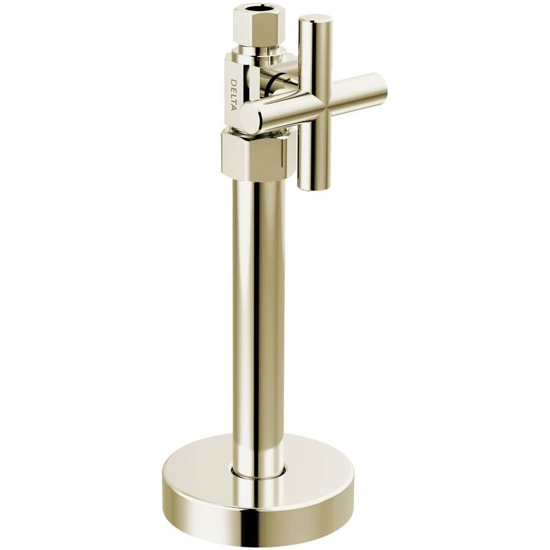 Delta DT021201 Straight Supply Stop Valve with Cross Handle - Brilliance Polished Nickel