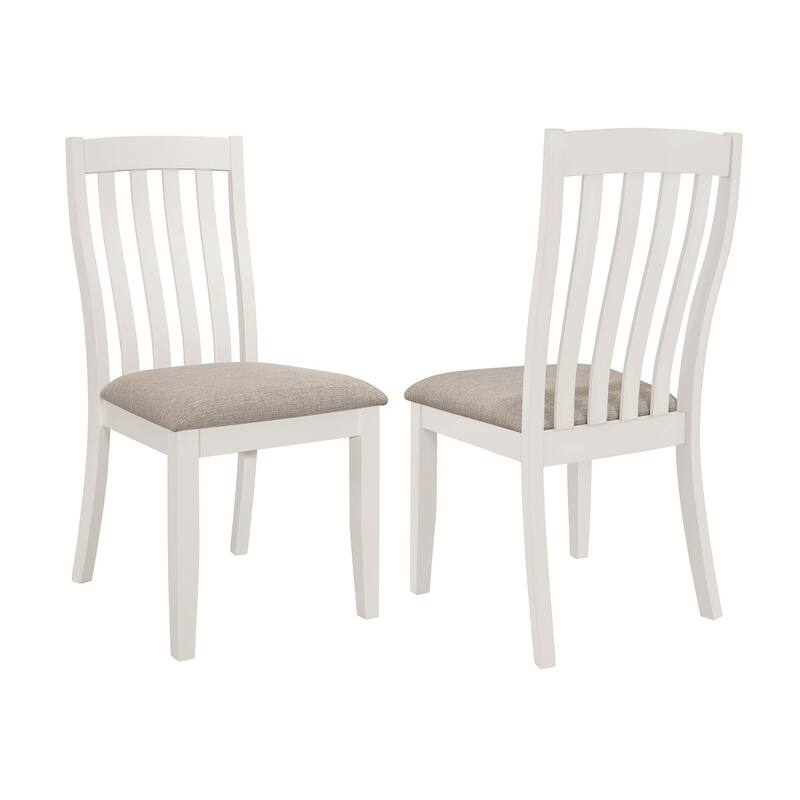 Prospect Off White Dining Side Chair with Slat Back (Set of 2)