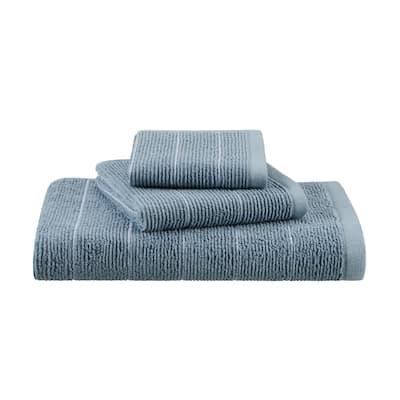 Martex Slub Stripe Blue Bath Towel