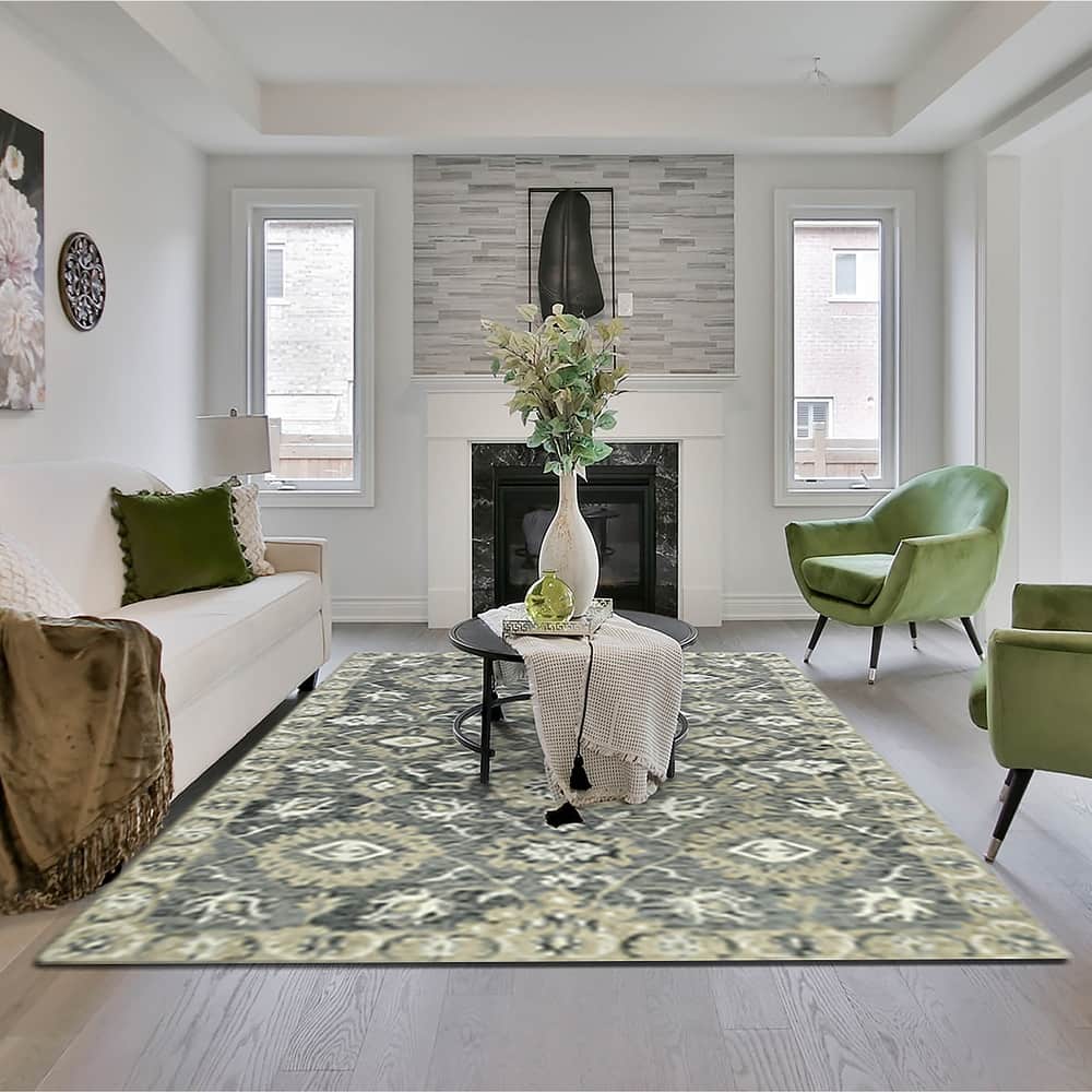 Romesha Newburg Hand-Hooked Wool Area Rug