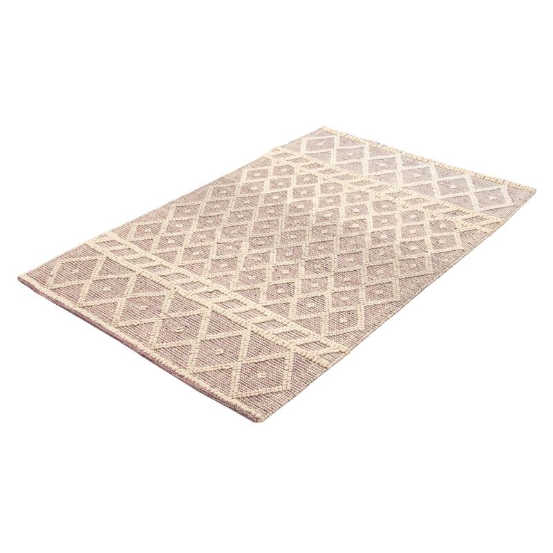 ECARPETGALLERY Braid weave Sienna Grey Wool Rug - 5'1 x 8'2