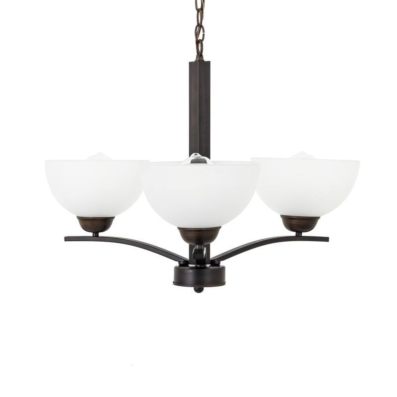 Yosemite Home Decor Alta Peak Collection 3 Light Bowl Chandelier - 21 x 21 x 18