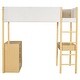 preview thumbnail 12 of 58, Modern Twin Size Loft Bed With Storage Shelf,Drawers and Convertible Desk,Soft Padding