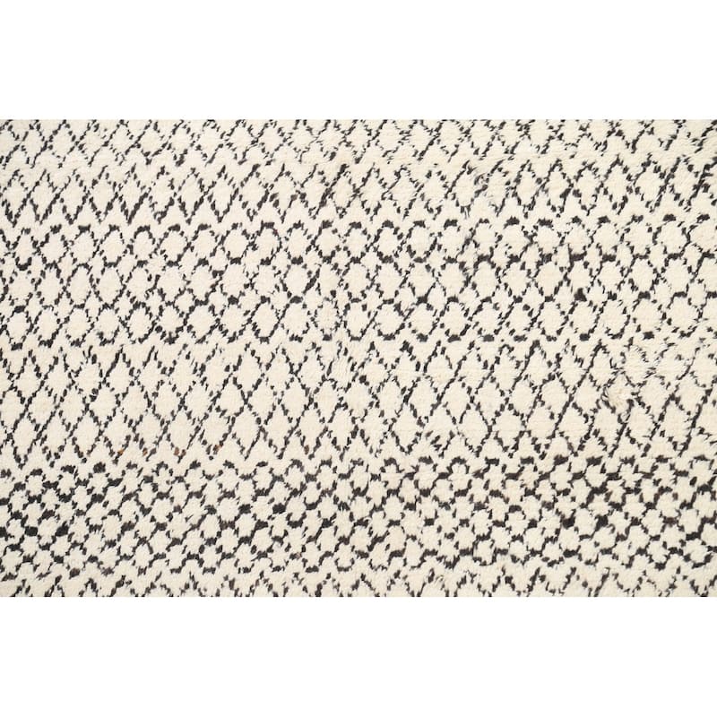 Trellis Vegetable Dye Oriental Moroccan Berber Area Rug Wool Handmade - 4'8" x 8'0"
