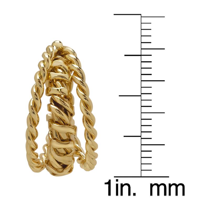 Victoria Townsend Gold Plated Croissant Style Huggie Earrings