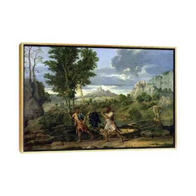 iCanvas "Autumn, or the Bunch of Grapes Taken from the Promised Land, 1660-64 " by Nicolas Poussin Framed Canvas Print